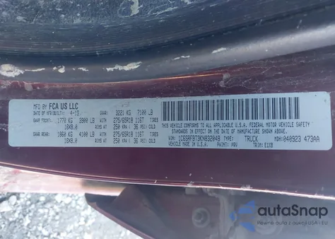 2019 Ram 1500 Big Horn/Lone Star 4X4 6'4 Box from USA, damaged, VIN 1C6SRFBT3KN832048